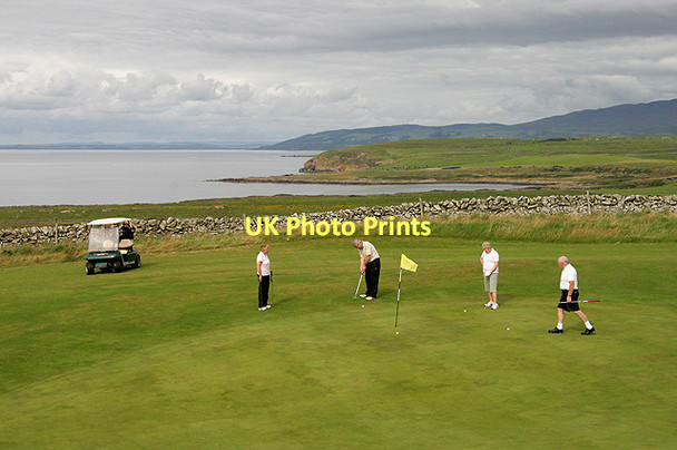 Photo 6"x4" The 7th green at Brighouse Bay Golf Course Borness c2011