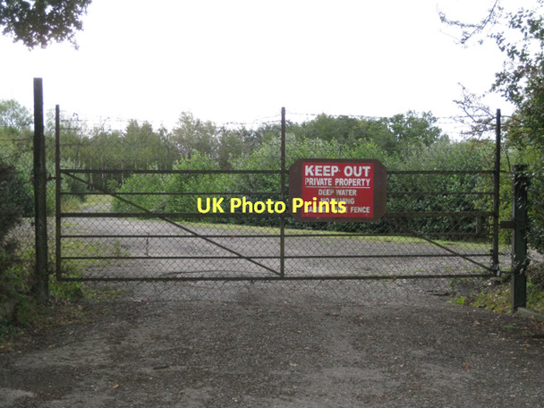 Photo 6"x4" Gates to old sand and gravel pits  Bradnock's Marsh c2011