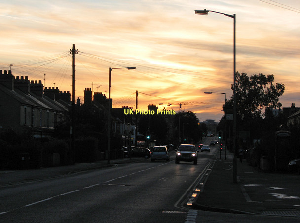 Photo 6"x4" Cherry Hinton Road: September sunset Cambridge\/TL4658 c2011
