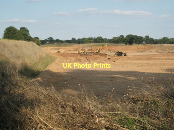 Photo 6"x4" Active sand and gravel workings, Berkswell Quarry  Bradnock's Marsh c2011