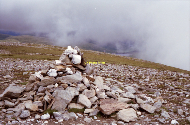 Photo 6"x4" Summit cairn on Beinn Mhanach Beinn Mhanach c1990