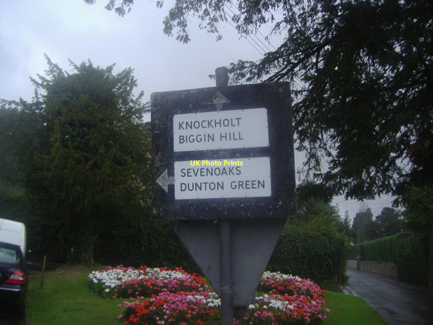 Photo 6"x4" Pre-Worboys sign, Knockholt Pound Chevening c2011