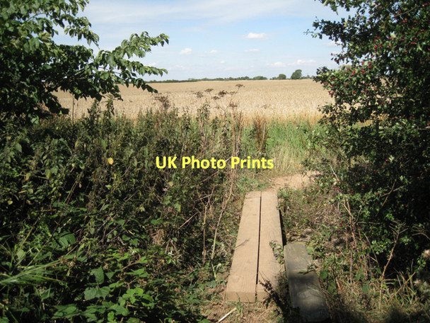 Photo 6"x4" Plank bridge over a ditch  Eaves Green c2011
