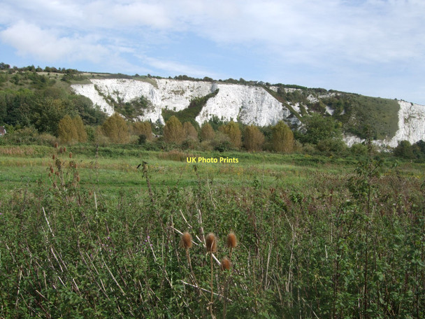 Photo 6"x4" Cliffs viewed from Lewes LNR Lewes c2011