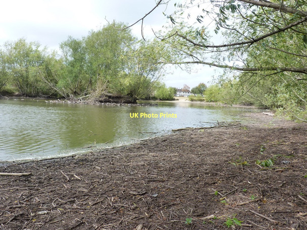 Photo 6"x4" Low water level, Mere Pool Shrewsbury c2011