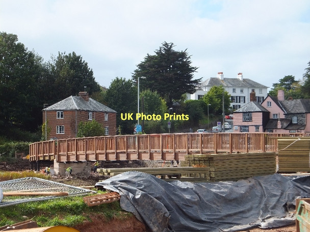 Photo 6"x4" Progress on the pedestrian and cycle bridge over the Clyst Clyst St George c2011