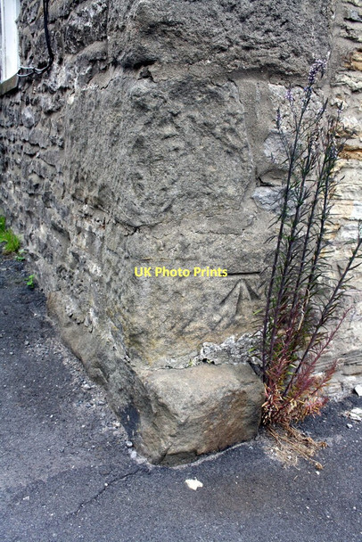 Photo 6"x4" Benchmark dating from 1845 on house 'East View' West Witton c2011
