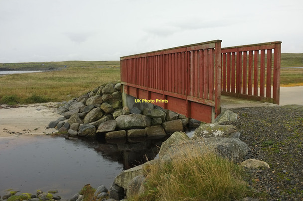 Photo 6"x4" Footbridge over Loch Ordais outflow Bragar c2011