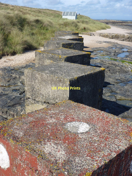 Photo 6"x4" Coastal Northumberland : On The Blocks at Bamburgh Bamburgh c2011