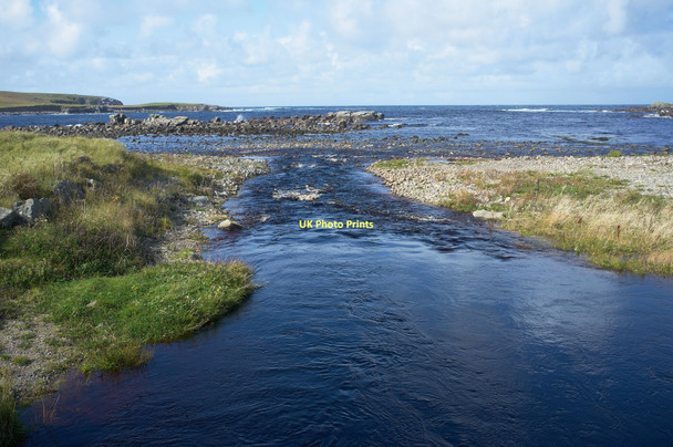 Photo 6"x4" Outflow from Loch a' Bhaile into Loch Shiaboist Siabost bho Dheas c2011