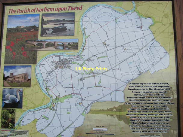 Photo 6"x4" Parish map, Norham Ladykirk\/NT8847 c2011
