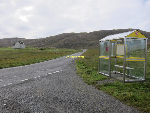 Photo 6"x4" Bus stop, Caolas Ceann Tangabhal c2011