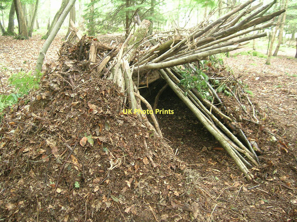 Photo 6"x4" An incomplete shelter, within Lane Wood Chelwood Common c2011
