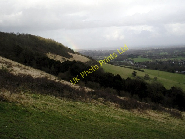 Photo 6"x4" Looking east from Box Hill Dorking c2006