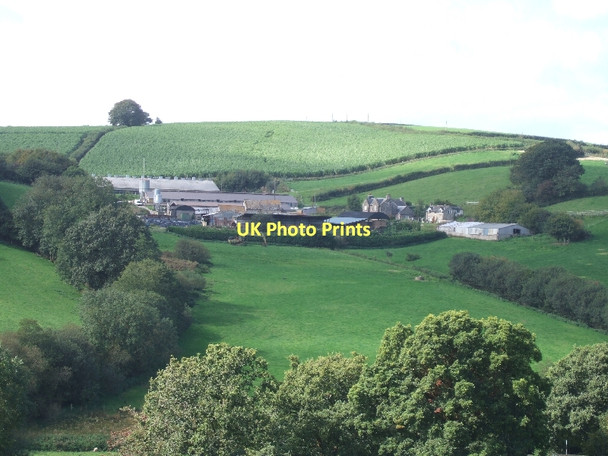 Photo 6"x4" Langaller Farm from Hulverton Hill Brushford\/SS9225 c2011