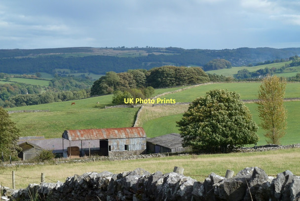 Photo 6"x4" Above Noton Barn Farm Bakewell c2011
