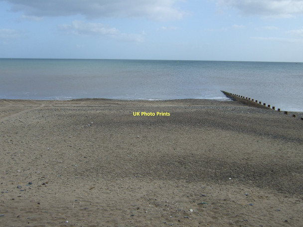 Photo 6"x4" Hornsea Beach and groyne Hornsea c2011