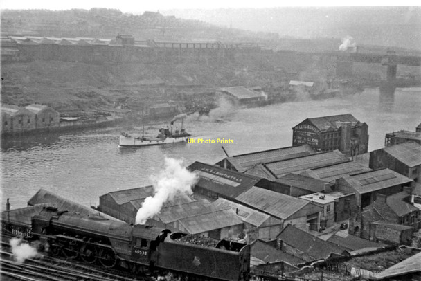 Photo 6"x4" Panorama from Newcastle castle keep across the River Tyne to Gateshead. Newcastle upon Tyne c1954