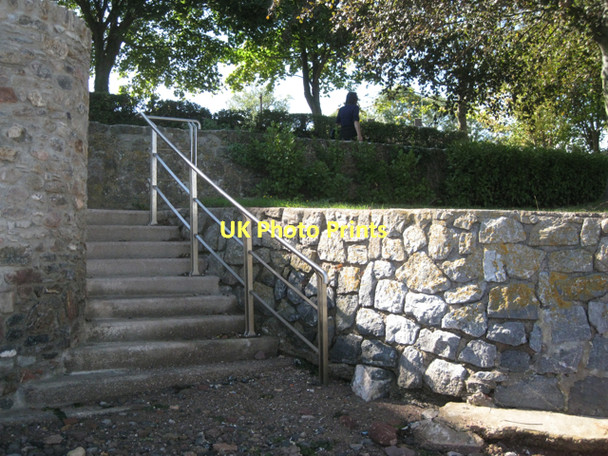 Photo 6"x4" Steps, handrail and wall, Keyworth Place  Teignmouth c2011
