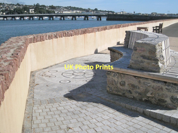 Photo 6"x4" Feature seat, the Embankment  Teignmouth c2011