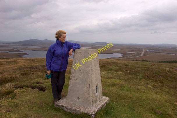 Photo 6"x4" Trig Point Beinn Langais Loch Euphort c2009