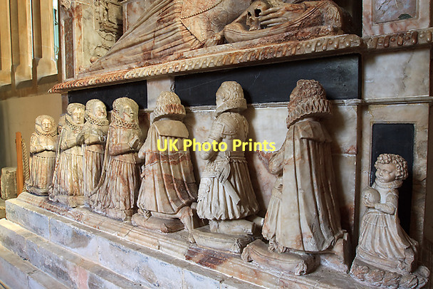Photo 6"x4" William Uvedale tomb & monument - St Nicholas's church, Wickham (detail - 3) Wickham\/SU5711 c2011