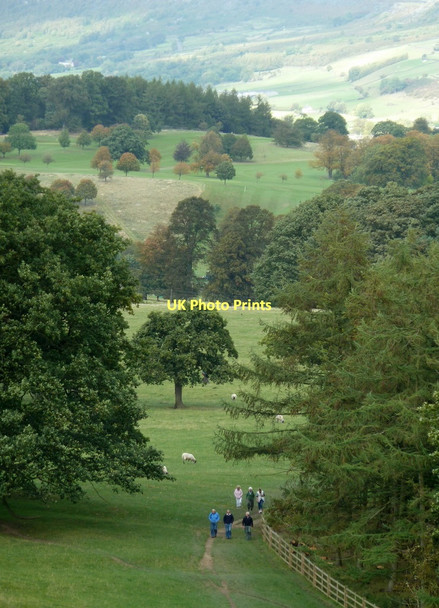 Photo 6"x4" Chatsworth Park, footpath to Edensor Dunsa c2011