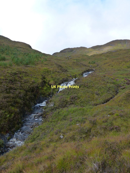 Photo 6"x4" Waterfall on the Allt nam Peathrain Creag nam Peathrain c2011