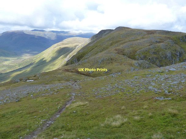 Photo 6"x4" The bealach between Sgurr nan Conbhairean and Sail Chaorainn Sg\u00f9rr nan Conbhairean c2011