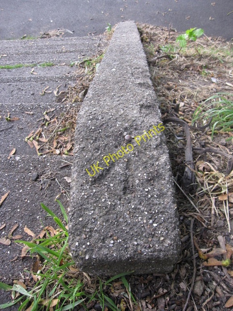 Photo 6"x4" Rivet bench mark on steps through The Holms Scarborough\/TA0388 c2009