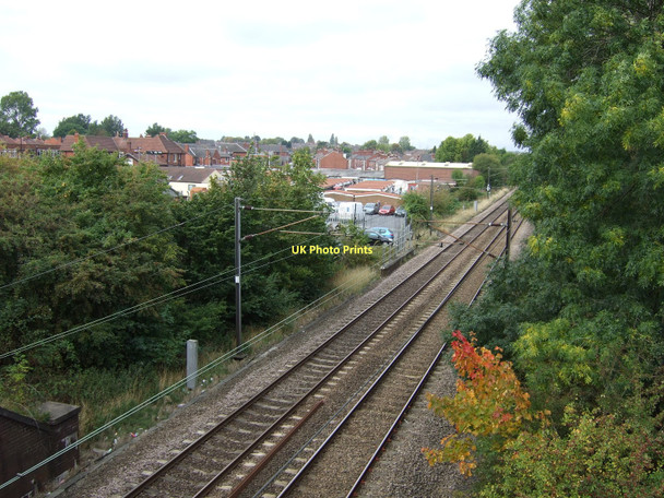 Photo 6"x4" Railway towards Wakefield South Elmsall c2011