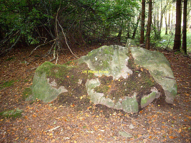 Photo 6"x4" A rocky outcrop in Bin Forest Huntly c2011