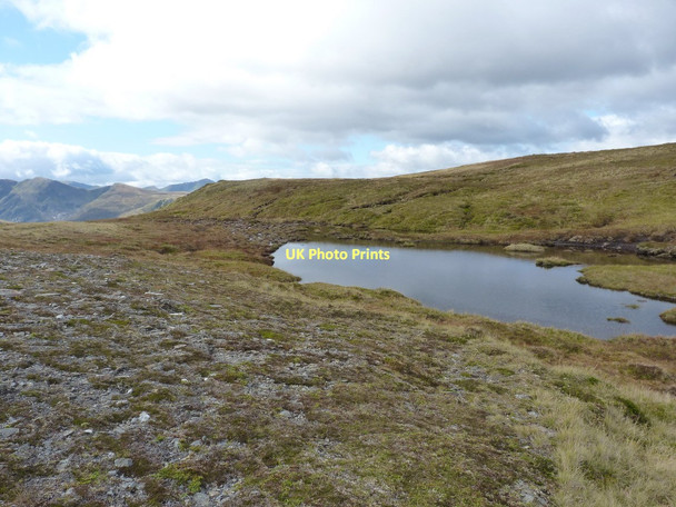 Photo 6"x4" Boggy pool on the bealach to Carn a' Choire Bhuidhe Aonach Shasuinn c2011