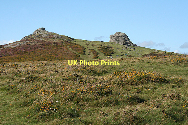 Photo 6"x4" Ilsington: towards Haytor Rocks Lewthorn Cross c2011