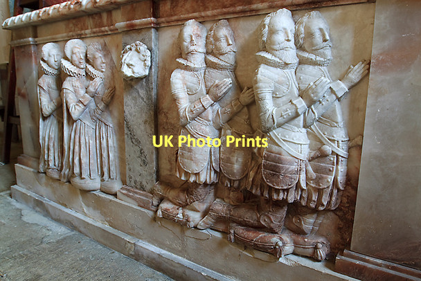 Photo 6"x4" Sir Benjamin Tichborne monument - St Andrew's church, Tichborne (detail - 2) Ovington\/SU5631 c2011
