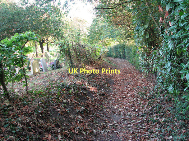 Photo 6"x4" Path past St Mary's churchyard, Kelsale Saxmundham c2011