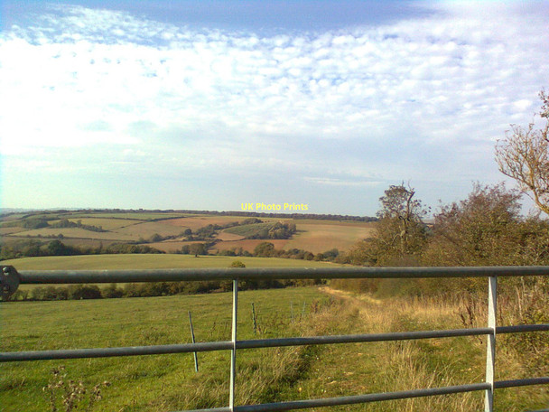 Photo 6"x4" Whichford Woods in the distance Whichford c2011