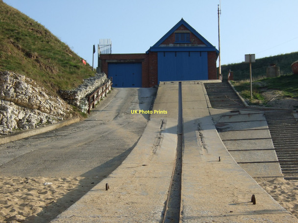 Photo 6"x4" Old Lifeboat Station and launch ramp, North Landing North Landing c2011