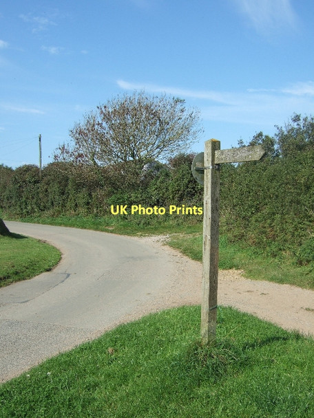 Photo 6"x4" Bridleway sign near Coolings Farm East Prawle c2011