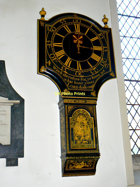 Photo 6"x4" Clock inside St Mary's Church, Marlborough Marlborough\/SU1869 c2011