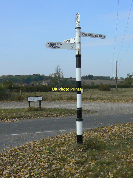 Photo 6"x4" Fingerpost near Owthorpe Owthorpe c2011