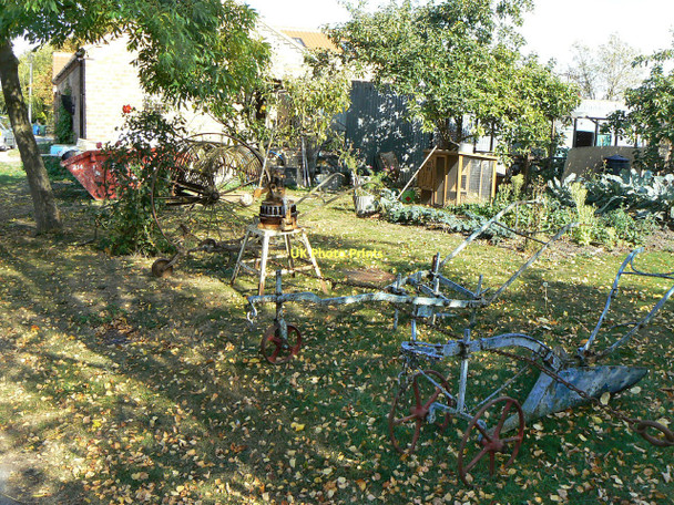 Photo 6"x4" Old farm implements at Owthorpe Owthorpe c2011
