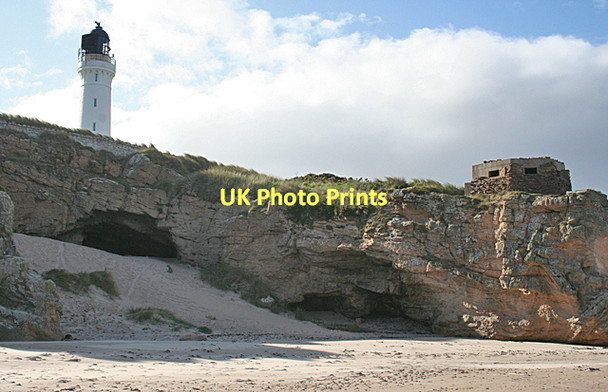 Photo 6"x4" Lighthouse, Cave and Pillbox Covesea c2011