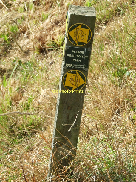 Photo 6"x4" Footpath Marker Widgham Green c2011