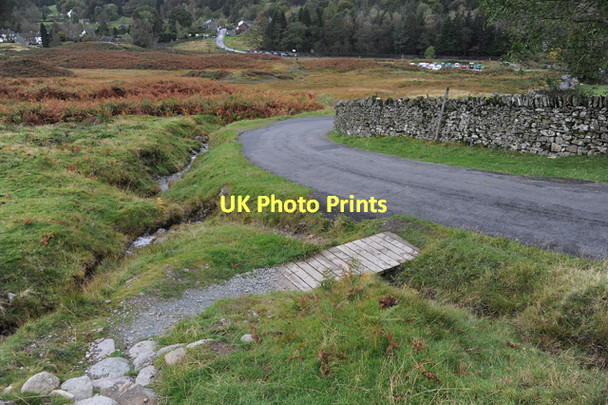 Photo 6"x4" Footpath and road Walthwaite Bottom Chapel Stile c2011