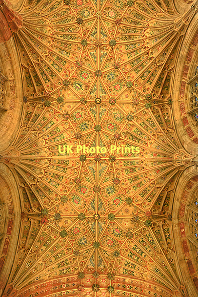 Photo 6"x4" A brief tour of Sherborne Abbey - fan vaulting of the choir (detail) Sherborne\/ST6316 c2011