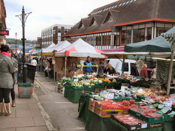 Photo 6"x4" Market in North Street Guildford Guildford c2011