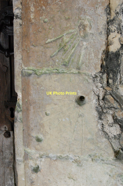 Photo 6"x4" Scratch Dial, Mersham Church Mersham c2011