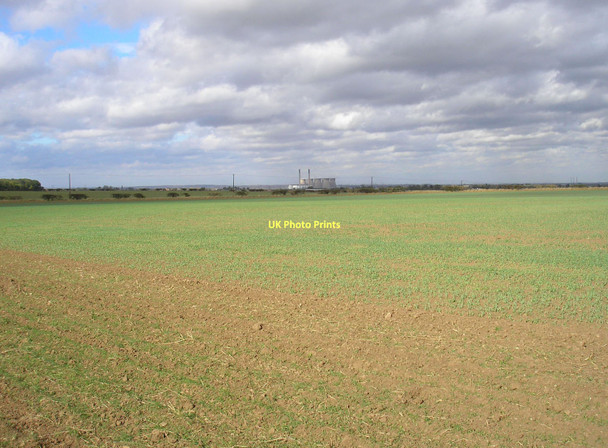 Photo 6"x4" Distant power station East Hardwick c2011
