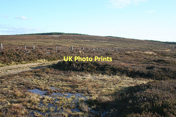 Photo 6"x4" Pikey Hill and the Mannoch Road Pikey Hill c2011